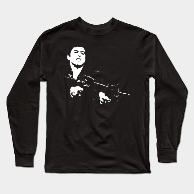 Scarface Long Sleeve T-Shirt by Nerd_art